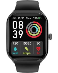 Promate Smart Watch Sporty BT 3.0 + BLE 5.2 Fitness Tracker 1.96 inches Always-On AMOLED Display