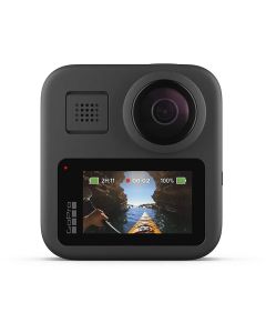 كاميرا أكشن رقمية GoPro Max 360 مقاومة للماء مع تثبيت غير قابل للكسر، شاشة لمس، تحكم صوتي وبث مباشر عالي الدقة