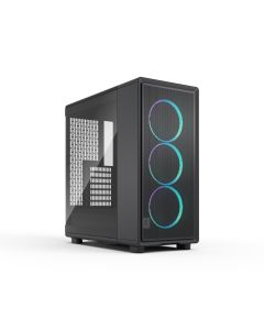 هيكل Fractal Design Epoch Black TG RGB Light Tint Mid Tower - هيكل ألعاب ATX فاخر، زجاج مقسّى، مراوح ARGB، تصميم تدفق هواء عالي