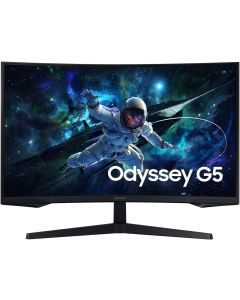 SAMSUNG Odyssey Curved Monitor G5 32 Inch LS32CG552EMXUE G55C VA Display QHD 2560 x 1440 Refresh Rate 165Hz Response Time 1ms AMD FreeSync Technology VA Display HDMI Black 