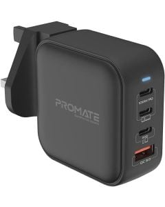 Promate 100W Power Delivery GaNFast Charger with Quick Charge 3.0