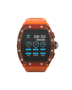 Goaltage SW01 Lucid Smart Watch with Water Resistant NFC Payment and Sleep Heart Rate Pressure and Oxygen Monitoring-Orange