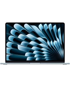 أبل ماك بوك إير 15 بوصة بشاشة Retina سائلة، شريحة M4 بمعالج 10 نوى ومعالج رسوميات 10 نوى، ذاكرة RAM بسعة 24GB، سعة تخزين SSD 512GB، لوحة مفاتيح إنجليزية، اللون أزرق سماوي