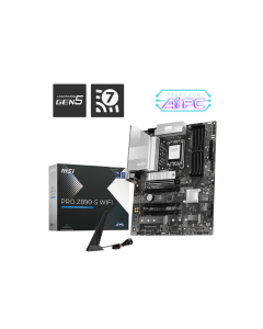 لوحة أم MSI PRO Z890-S WIFI Intel Z890 LGA 1851 ATX سعة 256 جيجابايت DDR5، M.2 Gen5، Wi-Fi 7، Thunderbolt 4، لون أبيض