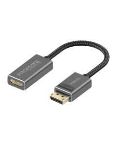 Promate MediaLink-LT Lightning to HDMI Cable – 4K, 60 Hz Display Output, iOS Charging Bridge, Nylon-Braided 1.8 m, Plug-and-Play, Durable Aluminum Shell – Black