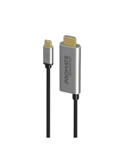 كابل بروميت HDMI-PD100 USB-C إلى HDMI 4K، 60 هرتز - توصيل طاقة 100 واط، شريحة VL102+PS176، هيكل من الألومنيوم، موصلات مطلية بالذهب، سلك مضفر بطول 1.8 متر - متوافق مع Thunderbolt-3