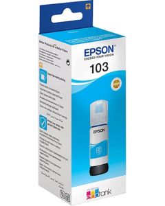 Epson 103 EcoTank Cyan Ink Bottle (C13T00S24A) – Compatible with EcoTank L3110, L3111, L3116, L3150, L3156, L3160, L5190, L1110