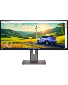 Lenovo ThinkVision Monitor 34 inch P34WD-40 WQHD IPS Display 3440 x 1440 120Hz Refresh Rate 4ms Extreme Mode Response Time 4-side Ultra Thin Bezel Black 