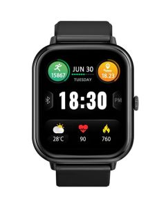Promate Smart Watch Superfit with Wireless Bluetooth Calling-Black