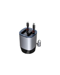 Green Lion Multifunctional 38W Car Charger-Gray