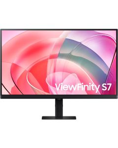شاشة عرض 4K UHD مقاس 27 بوصة من سامسونج S7 S70D ViewFinity IPS 3,840 × 2,160 بمعدل تحديث 60 هرتز ووقت استجابة 5 مللي ثانية وصورة متكيفة وHDR10 باللون الأسود