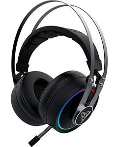 GAMDIAS HEBE P1A RGB Gaming Headset – 7.1 Virtual Surround, 53mm Drivers, USB RGB LED, Vibration Bass Impact, Noise-Cancelling Unidirectional Mic – Black