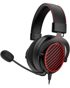 سماعة رأس ألعاب سلكية Redragon H540 7.1 مفتوحة من الخلف - مشغلات Hi-Fi مقاس 53 مم، ميكروفون قابل للفصل، 64 أوم، وسادات أذن من الحرير الجليدي، موصلات USB و3.5 مم