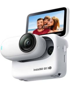 Insta360 GO 3s Camera Up to 4K Video Resolution 120Mbps Max Video Bitrate 128GB Storage Action Pod Auto Stabilization with Apple FindMy, Magnet Pendant White