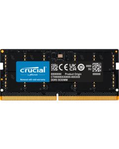 وحدة ذاكرة كمبيوتر محمول غير مخزنة مؤقتًا بسعة 32 جيجابايت DDR5‑5600 SODIMM (CT32G56C46S5) - 262 دبوسًا، CL46، 1.1 فولت