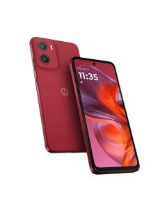 موتورولا موتو جي 05 هاتف ذكي بشريحتي اتصال، 4 جيجابايت رام، 128 جيجابايت تخزين، شبكة 4G - إصدار الشرق الأوسط - لون أحمر 