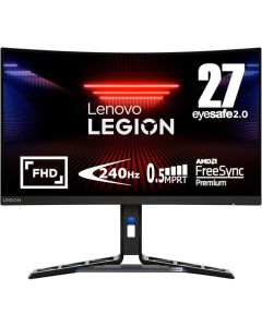 لينوفو ليجون 27 بوصة شاشة ألعاب FHD 1920 × 1080 معدل التحديث 240 هرتز وقت الاستجابة 6 مللي ثانية DP Audio HDMI أسود