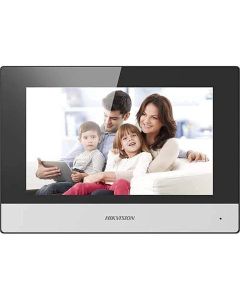 محطة داخلية انتركم فيديو Hikvision DS-KH6320-WTE1 النسخة الأصلية الأمريكية مع شاشة لمس 7 بوصة