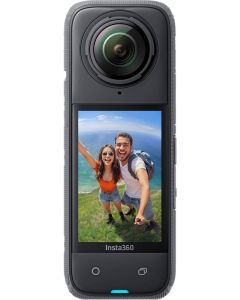 كاميرا الحركة Insta360 X4 بدقة 8K 360، تصوير 8K بمعدل 30 إطارًا/ثانية، 5.7K بمعدل 60 إطارًا/ثانية، فيديو واسع الزاوية 4K، واقيات عدسة قابلة للإزالة، عمر بطارية 135 دقيقة، تحرير مدعوم بالذكاء الاصطناعي، تثبيت FlowState.