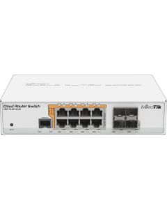 MikroTik 8-Port PoE Gigabit Ethernet Switch with 4 SFP Ports, Indoor, 128MB RAM CRS112-8P-4S-IN
