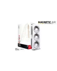 بطاقة رسومات XFX Radeon RX 9070 XT Quicksilver White Magnetic Air Edition، ذاكرة GDDR6 سعة 16 جيجابايت، بنية RDNA 4، PCIe 5.0، تبريد ثلاثي المراوح، تردد تعزيز 2970 ميجاهرتز