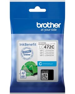 Brother Genuine LC472C Cyan Ink Cartridge – Prints Up to 550 Pages