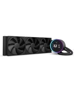 مبرد NZXT Kraken Elite 360mm V2 LCD AIO، شاشة IPS مقاس 2.72 بوصة، مضخة توربينية، 3 مراوح F120P، حلقة RGB، دعم Intel/AMD - RL-KN36E-B2