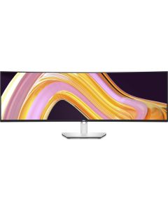 ديل Ultra Sharp U4924DW شاشة منحنية مزدوجة QHD مقاس 49 بوصة 5120 × 1440 بمعدل تحديث 60 هرتز ووقت استجابة 5 مللي ثانية IPS باللون الأسود