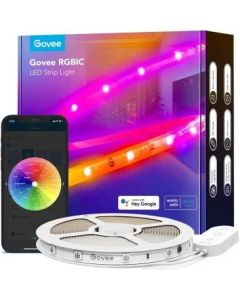 شريط إضاءة LED Govee Wi-Fi RGBIC H619ZCD1 - شريط LED ذكي بطول 3 أمتار مع تأثيرات RGBIC ديناميكية، متوافق مع التطبيقات والتحكم الصوتي