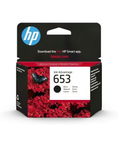 خرطوشة حبر أصلية HP 653 إنك أدفانتج - أسود