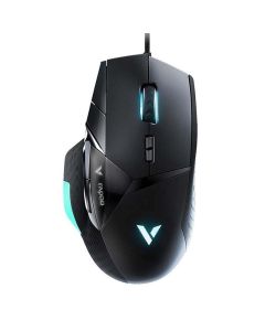 ماوس الألعاب الضوئية Rapoo VT900 VPro IR - مستشعر قابل للتعديل بدقة 12400 نقطة في البوصة، 10 أزرار قابلة للبرمجة، سرعة تتبع 400 IPS، تسارع 50 جيجا، معدل استطلاع 1000 هرتز، إضاءة خلفية RGB، ذاكرة مدمجة، تصميم مريح