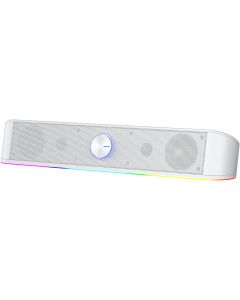 Redragon GS560W Adiemus RGB 2.0 Stereo Gaming Speaker, White, USB Powered with Dynamic RGB Lighting, Enhanced Bass & Volume Control