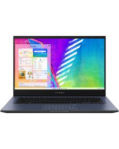 ابتوب ASUS VivoBook GO TP1400KA - معالج Intel Celeron N4500، ذاكرة RAM 4GB، تخزين SSD بسعة 128GB، رسومات Intel UHD، شاشة لمس 14 بوصة FHD، لوحة مفاتيح إنجليزية/عربية، اللون أزرق، نظام التشغيل Windows 11