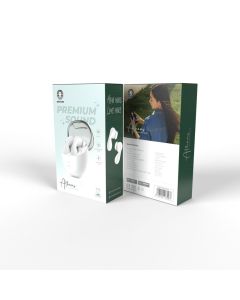 Green Lion Athens Premium Sound Wireless Earbuds-White