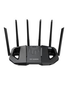 موجه ASUS TUF Gaming BE6500 بنظام WiFi 7 مزدوج النطاق (802.11be)، قابل للتوسيع، مع 4 منافذ 2.5GbE، دعم AiMesh، تحويل المنافذ بثلاث خطوات، والتحكم الذكي في المنزل.