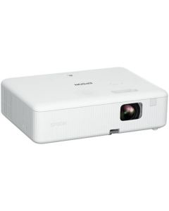 Epson CO-W01 WXGA 3LCD Projector – 3000 Lumens, UHE 188W Lamp (6000h), 16:10 Aspect Ratio, 120Hz Refresh Rate, 16.77 Million Colors, HDMI 1.4, USB 2.0-A/B – White V11HA86040