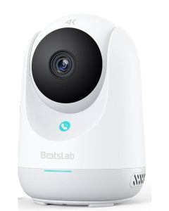 كاميرا ذكية داخلية للمنزل Botslab C224 4K (8MP) تعمل عبر الواي فاي – مكالمة بزر واحد، مكالمة بالإيماءات، تعرف على البشر، كشف الحيوانات الأليفة، تنبيهات المغادرة والبكاء، تدعم الواي فاي 2.4/5GHz