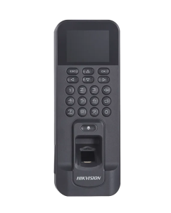 طراز Hikvision DS-K1T804AMF من سلسلة البرو، جهاز بصمة إصبع، شاشة LCD بحجم 2.4 بوصة، 3000 بصمة إصبع، 3000 بطاقة، سعة تخزين 100,000 حدث، دعم TCP/IP و Wi-Fi، RS-485، مدخل ومخرج إنذار، باللون الأسود