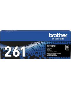 Brother TN-261BK Genuine Black Toner Cartridge, Standard Yield