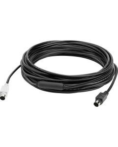 Logitech GROUP 10m Extended Cable – High-Quality Mini-DIN6 Video Conferencing Extension for Large Meeting Rooms and Professional Collaboration Systems