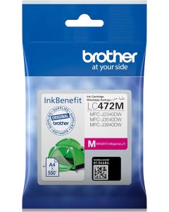 خرطوشة حبر أصلية من Brother LC472M باللون الأرجواني – تطبع حتى 550 صفحة