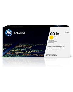 خرطوشة الحبر الأصلية HP 651A باللون الأصفر لطابعات ليزرJet – رقم الطراز CE342A