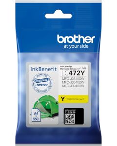 Brother Genuine LC472Y Yellow Ink Cartridge – Prints Up to 550 Pages