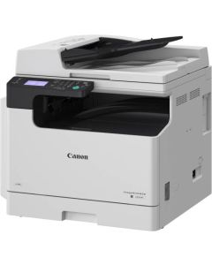 طابعة ليزر متعددة الوظائف Canon imageRUNNER 2224N، طباعة، نسخ، مسح ضوئي، فاكس، سرعة طباعة 24 صفحة في الدقيقة (A4)، دقة 1200x1200 نقطة في البوصة، سعة إخراج قصوى 250 ورقة، شاشة تعمل باللمس مونوكروم 3.5 بوصة، باللون الأبيض