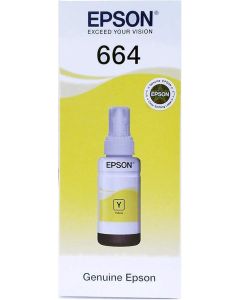 زجاجة حبر إبسون T6641 EcoTank – أصفر (Yellow)، 70 مل، لإعادة تعبئة الطابعة