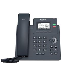 هاتف Yealink SIP-T31G بنظام IP | حسابا VoIP، شاشة LCD رسومية مقاس 2.3 بوصة، منافذ جيجابت مزدوجة، دعم PoE – بدون محول طاقة