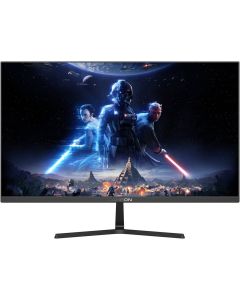 شاشة ألعاب GAMEON Pro Series مقاس 24 بوصة FHD VA بدقة 1920 × 1080 ومعدل تحديث 180 هرتز ووقت استجابة 1 مللي ثانية وتقنية G-Sync وAdaptiveSync ومخرج DP وHDMI باللون الأسود