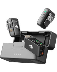 ميكروفونات DJI Mic 2، 2 TX + 1 RX + حقيبة شحن، استجابة ترددية 20 كيلوهرتز، سعة بطارية 3250 مللي أمبير، إلغاء ضوضاء ذكي، تسجيل داخلي بدقة 32-بت فلووت، مدى 250 متر