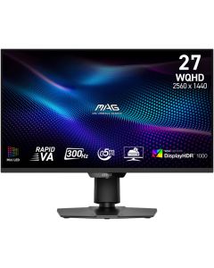 شاشة ألعاب إم إس آي MAG مقاس 27 بوصة 274QPF X30MV WQHD Rapid VA Display 2560 × 1440 معدل تحديث 300 هرتز ووقت استجابة 0.5 مللي ثانية ومزامنة تكيفية وميزة Quantum Dot، لون أسود