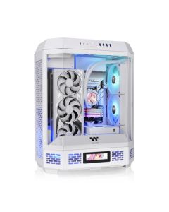 Thermaltake The Tower 600 Mid Tower Chassis 3mm Tempered Glass x3 Dismantlable Modular Design SPCC Materials Up to 13 Fans & 420mm Radiator Support -Snow White